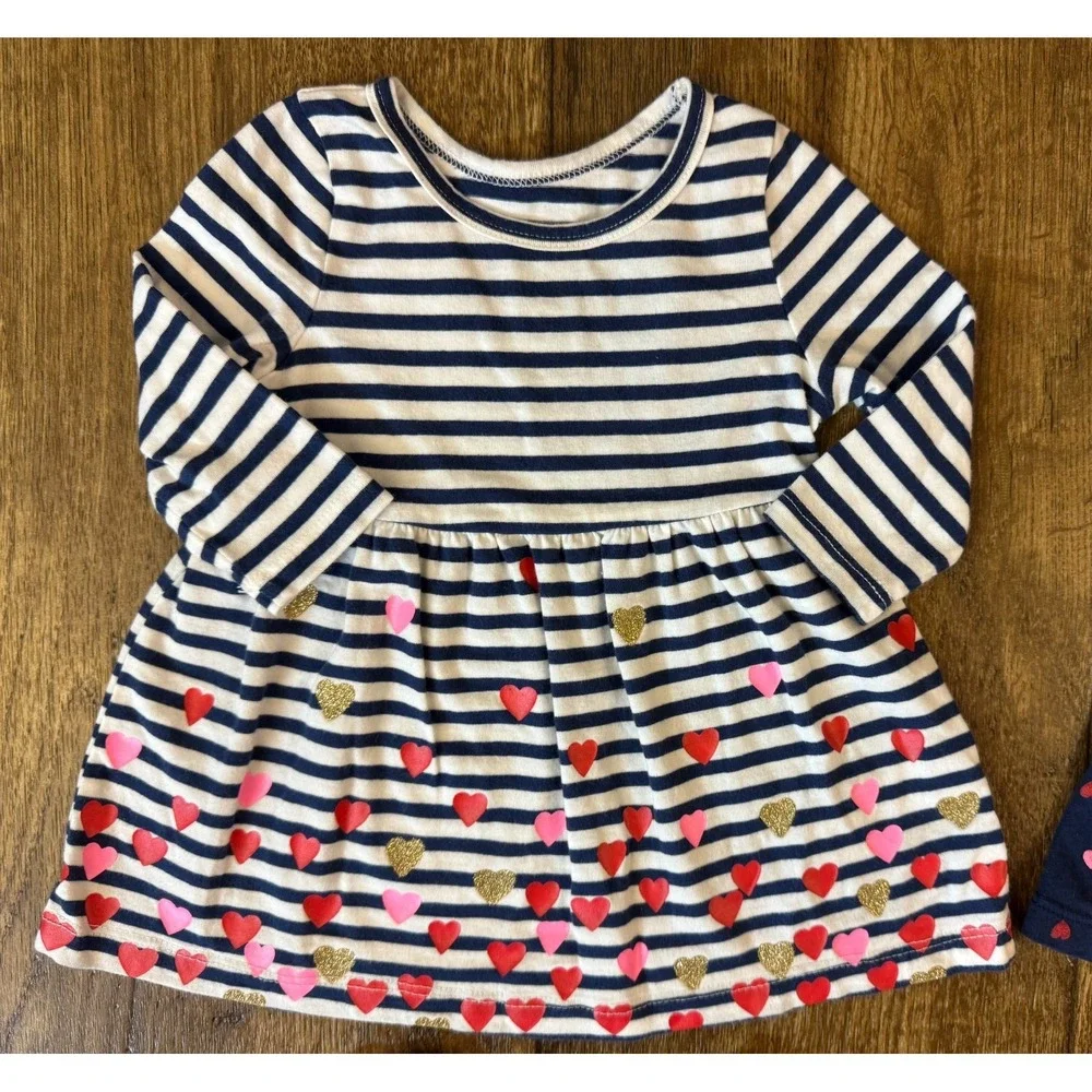 Carters Baby Girl‎ Clothes Lot 3 Months Dresses Outfits Fall Long Sleeved Hearts